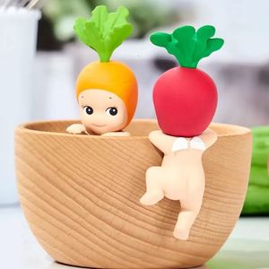 Blindbox Sonny Angel Hippers Skördserie Blindbox Leksaker Kawaii Fruit Mystery Box Ornament Desktop Mystery Action Figurer Flickor Present 230506