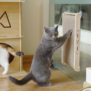 Scratchers Pet Cat Paper Scraperboard Scratching Post för Cat Solid Wood Sliping Claw Board Antiscratch Cats Toy Scratchers