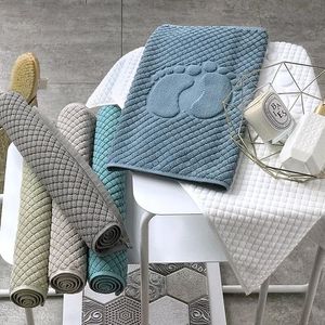 Mats Cotton Bath Mat White Water Absorbent Bathroom Carpet Rugs Salon Hotel SPA Shower Room Feet Towel Toilet Tub Floor Mat tapis