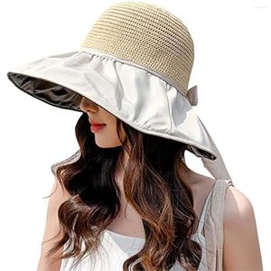 Wide Brim Hats Womens Floppy Summer Sun Foldable UPF50 UV Protection Beach 55-60cm