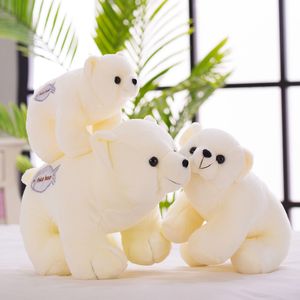 Sevimli peluş oyuncak kutup ayı bebek sevimli kız yaratıcı hediye küçük beyaz ayı çocuk oyuncak verir