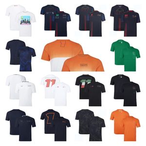 2023 New F1 Team Racing Clothing Short Sleeve Round Neck Quick-drying T-shirt Sports and Leisure Fans T-shirt Men and Women Plus Size Customization