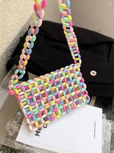 Bolsas de noite Moda Bolsa de ombro feita à mão feminina de bolsa acrílica feminino