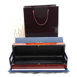 Watch Boxes & Cases High-grade Wooden Box PU Leather Interior Rectangular Lacquer Wood For FM Brochure Card PaperWatch