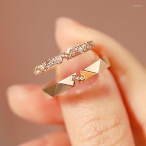 Кластерные кольца S925 Серебряное золотое кольцо для женщины подростки роскошные роскошные украшения бесплатное название на заказ свадебный подарок