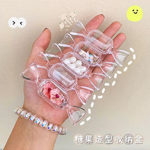 Gift Wrap 5-Pack Candy Shape Jewelry Storage Box Mini Portable Necklace Bracelet Earring Clear Plastic