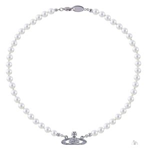 Perlenketten Strass Faux Planet Perlenkette für Frauen Schmuck gefälschte Kragen Anhänger A Männer mit Charme Mädchen Y Vipjewel Tropfen Dhi9P