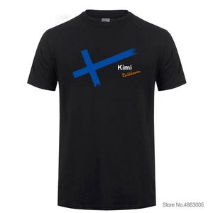 Męskie koszule letni kierowca Kimi Raikkonen z Finlandii Iceman T-shirt Mężczyźni i kobiety pracują na krótkim rękawie koszula