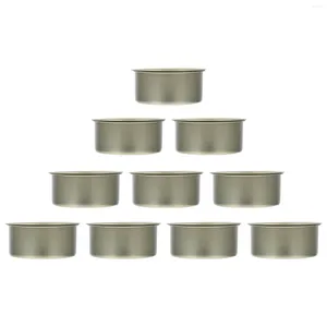 Storage Bottles 10 Pcs Containers Lids Food Tinplate Metal Pet Sealing Can Iron Dog Jar Canister Travel