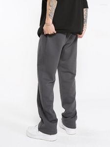 Мужские брюки High Street Leg Zipper Sports Casual Trousers 2023 Drawstring Elastic Waist Sweatpants Spring Long 2A1082