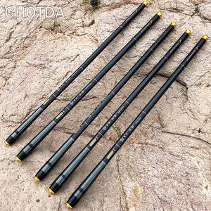 Boat Fishing Rods GDA 3.6M 7.2M Carbon Fiber Fishing Rod Telescopic Ultralight Hard Pole for Stream Freshwater Fishing Pole 230505