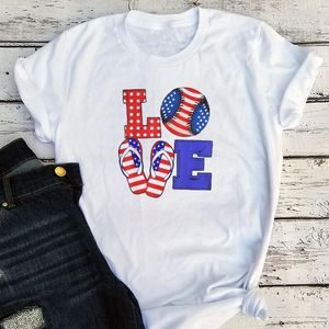 Men's T Shirts Baseball Man Softball Flip Flops 2023 Tee USA Flag Streetwear Fashion 4th Of July Print Funny