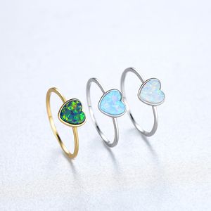 2023 Ny fransk romantisk opal hjärtring kvinnor mode lyx varumärke ädelstenar s925 silver ring charm sexig kvinnlig ring bröllop fest high-end smycken valentin dag gåva