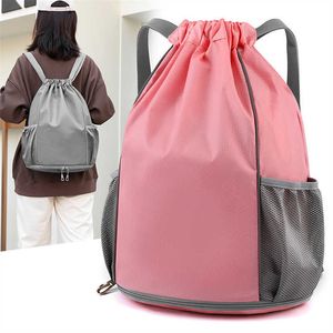 Sacos à prova d'água para homens esportes homem cordão basquete ao ar livre ginásio mochila mulheres fiess saco de viagem esporte g230506