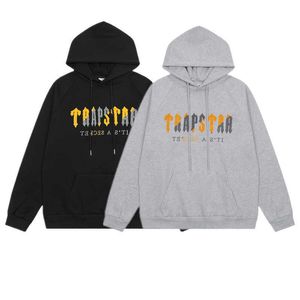 Abbigliamento firmato Felpe da uomo Felpa con cappuccio Trendy Trapstar Giallo Asciugamano grigio Coppia ricamata Felpa con cappuccio rilassata con cappuccio Moda Streetwear Giacca pullover