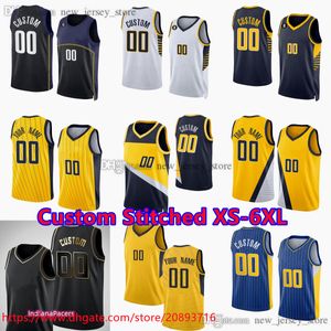 Custom costura xs-6xl Basketball Jersey 00 Bennedictmathurin 0 Tyresehaliburton 33 Mylesturner 24 Buddyhield 16 Jamesjohnson 27danieltheis 9tjmcconnell