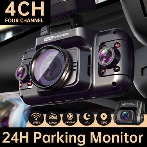 RX4S Dash Cam for Car DVR 4CH 4*1080P 360 Camera Support Rear Cam & GPS 24H Parking Monitor Video Recorder Night Vision