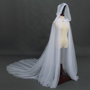 Hochzeit Haarschmuck Sommerumhang Hochzeitsumhang Braut Schal Frauen Kapuze Tüll Cape Maxi Soft Mesh Umhang Mantel Erwachsene Braut Wrap 230506