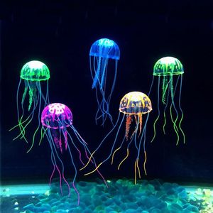 Decorations 15pcs/lot Three Sizes Six Colors Artificial Jellyfish Aquarium Fish Tank Glowing Effec Decoration Underwater Pet Decor Ornament