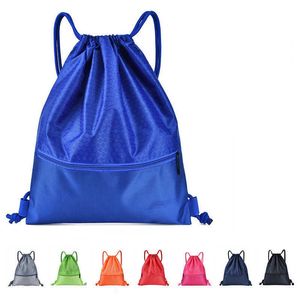 Sporttaschen Tragbarer Nylon-Sportsack Wasserdichter Reißverschluss Bündeltasche Basketballtasche Kordelzug Rucksack Männer Frauen Aufbewahrungstasche Sporttaschen G230506