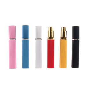 100pcs/działka 12 ml metalowa szklana butelka zbiornika zbiornika pusta przenośna mini podróżna wyciek spray pojemnik perfum