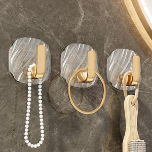 Hooks 4pcs Adhesive Transparent Self Wall Mounted Key Cloth Coat Hanger Multifunctional Bathroom