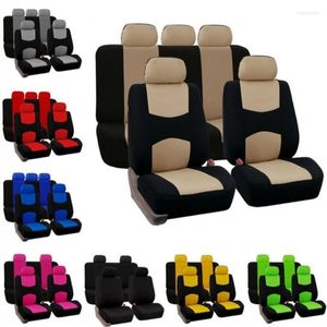 Car Seat Covers Cover Full Set Polyester Fabric Universal Styling Fit Most Interior Accessories Sedans For