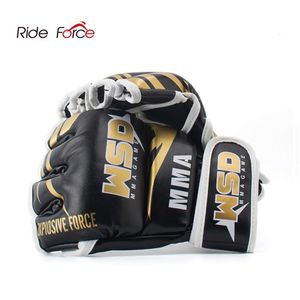 Спортивные перчатки Half Finger MMA для мужчин Pu Kicki Boxing Karate Muay Thai Guantes de Boxeo Бесплатный бой Санда Учебное оборудование 230505