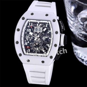 Men's Watch RM11-03 West Tiecheng Mechanical Movement Size 40x50x16mm Natural rubber strap folding buckle NTPT carbon fiber built case set