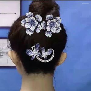 Headpieces GH0707A Wedding Headwear Three-piece Head Clip Rhinestone Hairpin Flower Hair Ring Jewelry