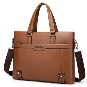 Briefcases Laptop Bag Briefcases Men Designer Bag 15 16 Inch Laptop Handbag Luxury Shoulder Work Tote Office Storage Attache Case 230504