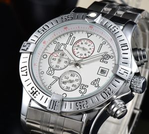 2023 NYA MENS -Titta på Quartz Luxury Navitimer B01 Dial Brand Chronograph Belt Steel Strap Högkvalitativ armbandsur A17