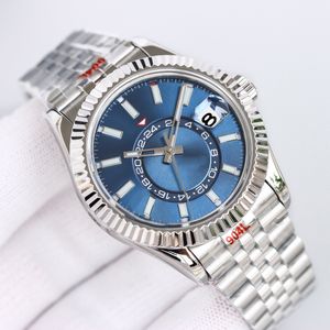 SKY Dweller-orologio da uomo caijiamin automatico Orologi 40mm Orologi doppia funzione di rotazione data Acciaio inossidabile 904L zaffiro impermeabile Orologi da polso DHgate u1