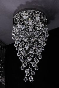 Chandeliers Modern Contemporary Round Chandelier"Rain Drop" Lighting With Crystal Balls W 18" X H 32"