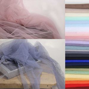 Tyglätt GASH FOG MESH FAIL Mjuk delikat Pure Color spetsgarn för DIY Bakgrund Veil Wedding Dress Fairy Tulle dekoration P156 P230506