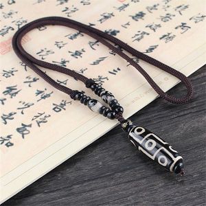 Anhänger Halsketten Nine Eye Tibet Dzi Drop Halsband Nacklace Naturstein Materialien Modischer Stil Himmelsperle Bringen Glück Anhänger