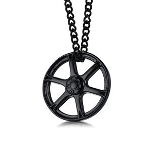 Chains 2023 Stainless Steel Tire Pendant Color Hip Hop Style All-match Fashion Accessories Customized For Men'Necklace