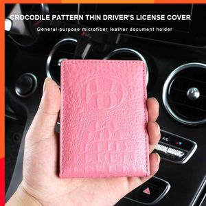 Luxurious Crocodile Leather Car License Cover for Car Driving Documents Card Credit Holder Purses Car Accessories for Girl Women