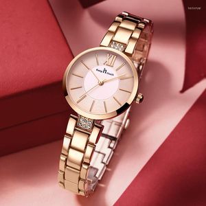 손목 시계 2023 고품질 패션 여성 시계 작은 팔찌 시계 우아한 캐주얼 한 여자 학생 쿼츠 손목