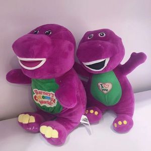 Regalo del giocattolo dei bambini della bambola della peluche del dinosauro del dinosauro dell'amico di Barney viola di canto di 30cm