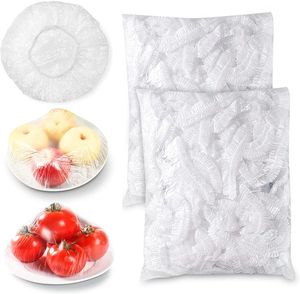 100 adet tek kullanımlık gıda örtüsü plastik sargı elastik gıda kapakları meyve kaseleri fincanları kapaklar depolama mutfak taze tutma koruyucu çanta