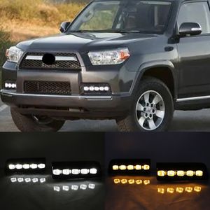 2PCS LED Daytime Run Light для Toyota 4 Runner 4runner 2010 2012 2012 2013 Car DRL FOG лампа последовательный сигнал поворота