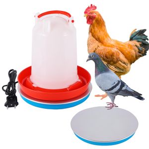 Feeding Pigeon Drinker Heating Plate Winter Chicken Quail Poultry Drinking Water Constant Temperature Base Insulation No Freezing 1Pc