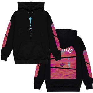 Дизайнерская одежда Мужские толстовки с капюшоном Trapstar Sweater Trap Star Street Brand Trend Couple Hoodie Sunset Beach Art Sweater Fashion Streetwear Пуловерная куртка