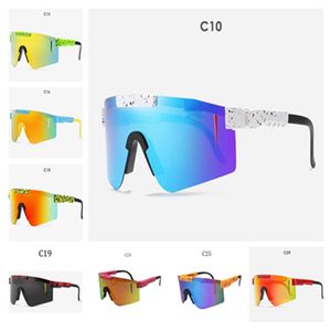 Cycling Sunglasses Outdoor Eyewear Sports Polarized Driving Glasses Men Women Mtb Road Bike Eyewear Ski Glassesbov4 RED lens tr90 frame uv400 protection PITS-01