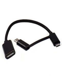 Mobil Cep Telefonu Kabloları 10PCSLOT 2 İç 1 OTG Adaptör USB Kadın - Mikro USB C Tip C Tip Veri Senkronizasyonu Huawei MacBook U DISK8283427