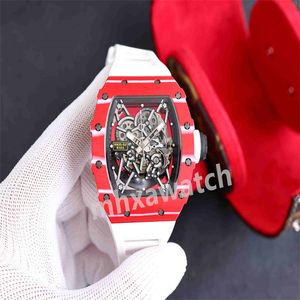 Men's Watch Z factory produces RM35-02 West Tiecheng mechanical movement rubber watch band carbon fiber case base and titanium liner with synchronous CNC machining