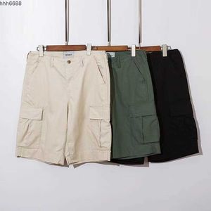 Bh3j 2023 Summer New Men's Shorts Fashion Tooling Brand Carhart Military Style Shorts with Multiple Pockets Casual Loose Fitting Couple 100 Tower 5/4 Pants