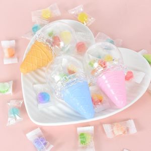 Gift Wrap 8pcs Ice Cream Shape Box Cartoon Transparent Plastic Favor Packing Wedding Baby Shower Birthday S