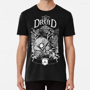 メンズTシャツRPGクラスシリーズドルイド - ホワイトバージョンシャツD8D DNDオタクボードゲームの役割